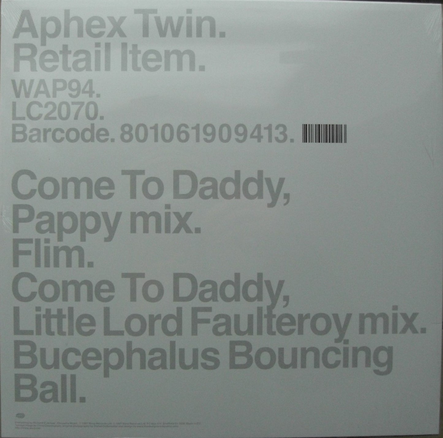 Aphex Twin – Come To Daddy Vinyl, 12" EP