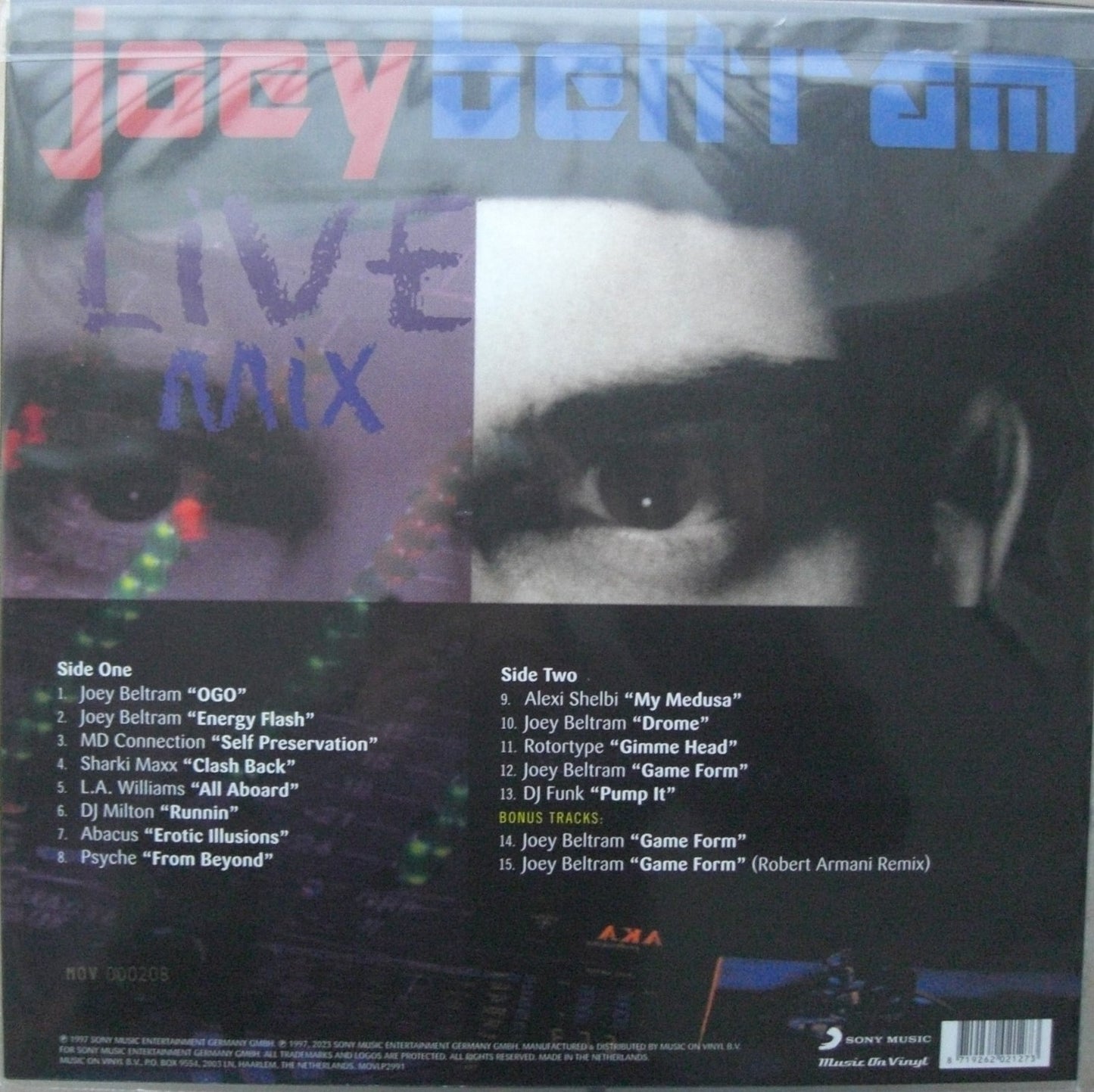 Joey Beltram – Live Mix Vinyl, LP, Compilation Limited Edt red
