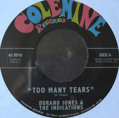 Durand Jones & The Indications – Too Many Tears / Cruisin 7" black