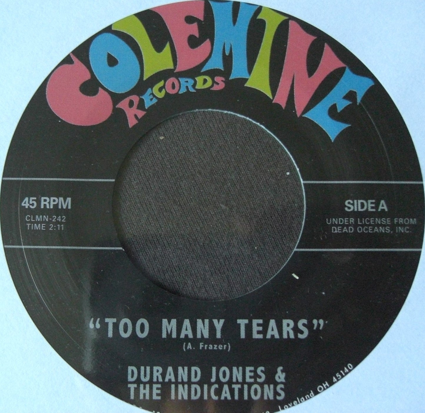 Durand Jones & The Indications – Too Many Tears / Cruisin 7" blue