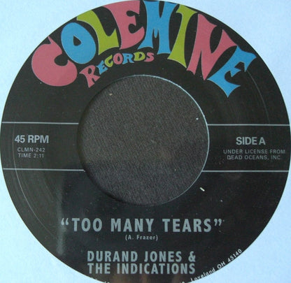 Durand Jones & The Indications – Too Many Tears / Cruisin 7" blue