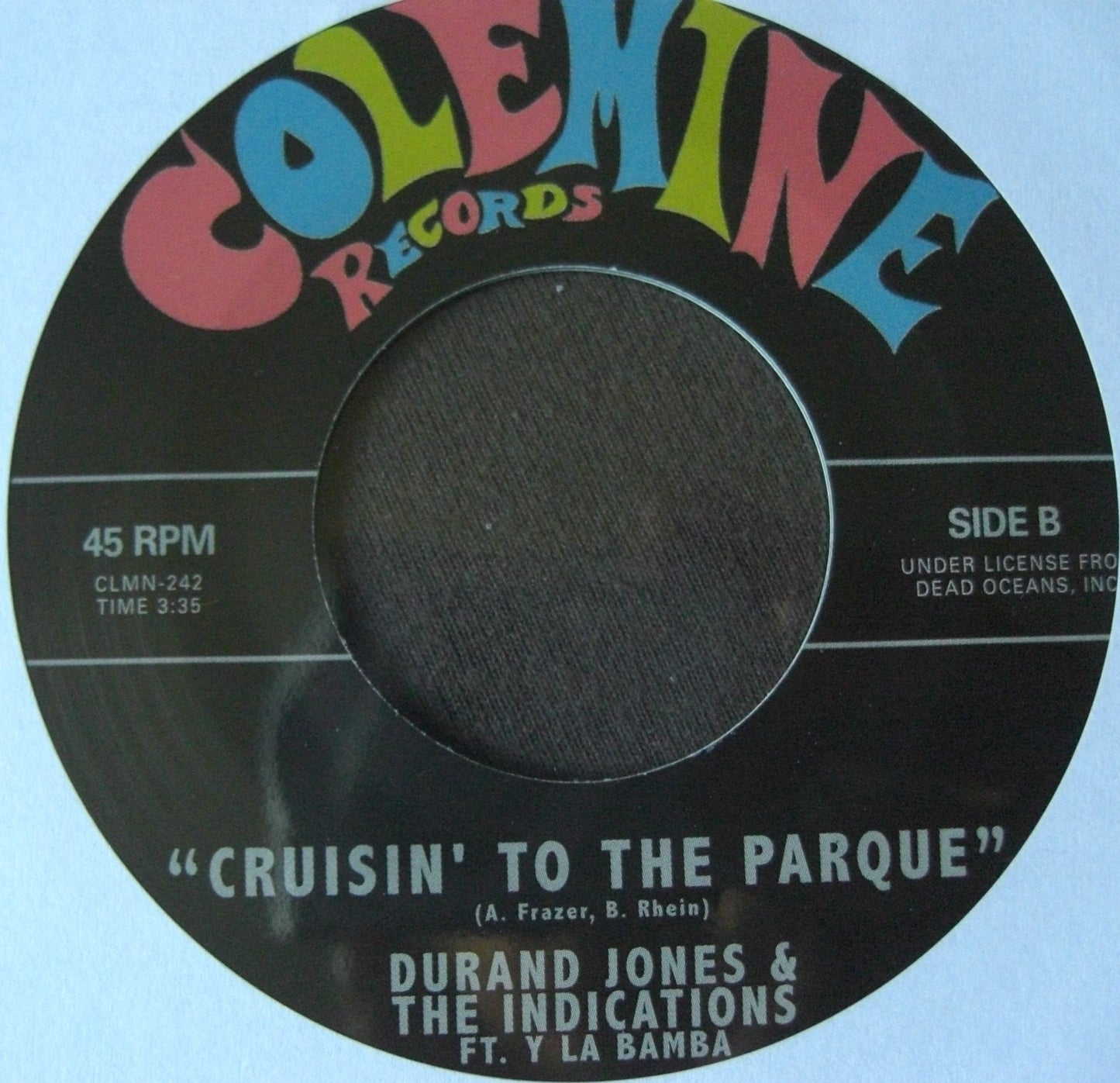 Durand Jones & The Indications – Too Many Tears / Cruisin 7" blue