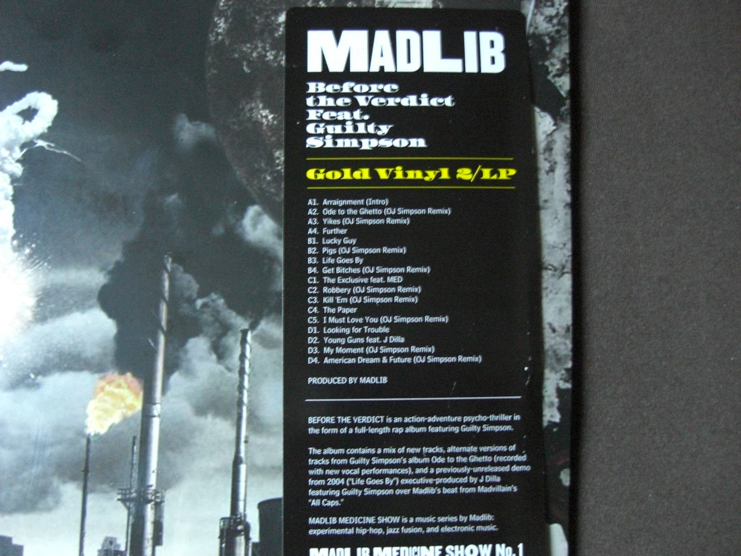 Madlib Feat. Guilty Simpson – Before The Verdict 2x Vinyl, LP Album RSD 2024