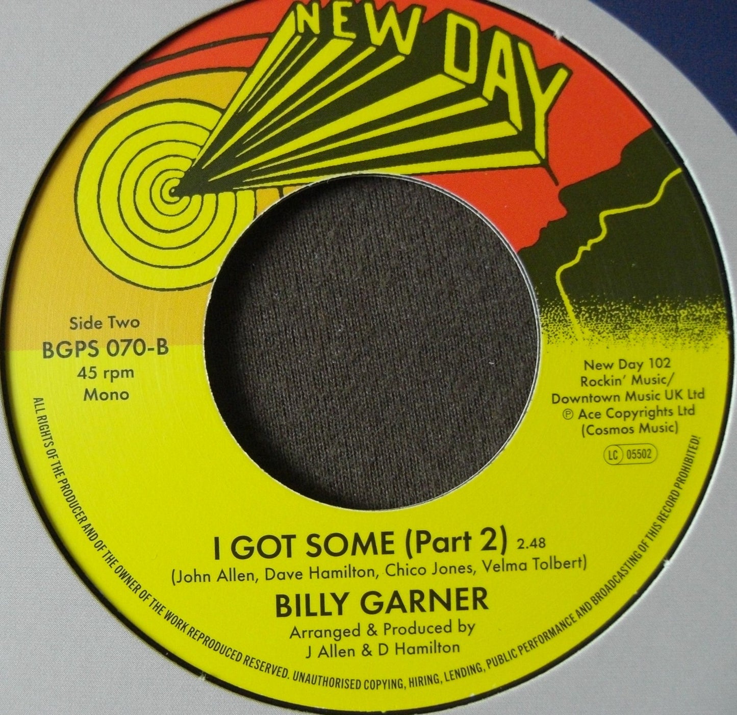 Billy Garner – I Got Some (Part 1) / I Got Some (Part 2) Vinyl 7"