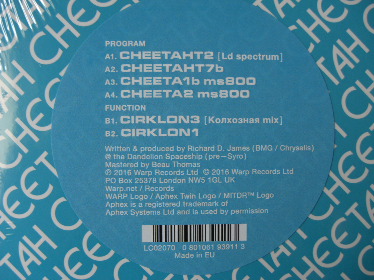 Aphex Twin - Vinilo Cheetah EP, 12 "