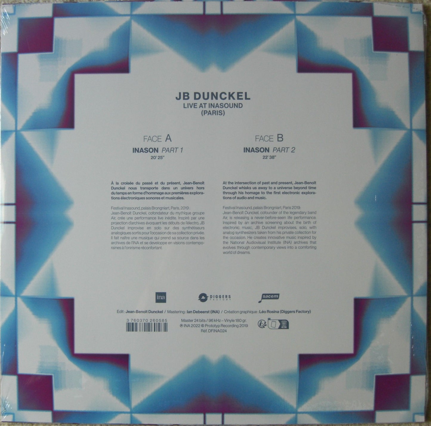 Jean-Benoît Dunckel (AIR) - Live At Inasound (París) Vinilo, LP, Álbum