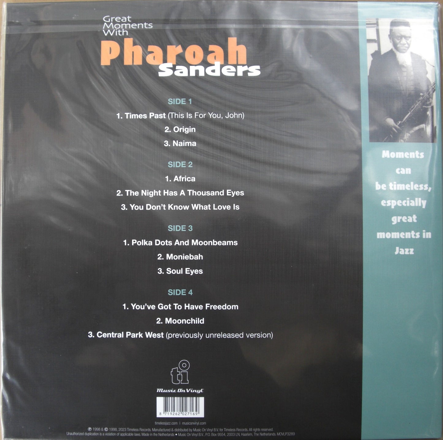 Pharoah Sanders – Great Moments With Pharoah Sanders 2x Vinyl, LP, Compilation, Limited Edt blue