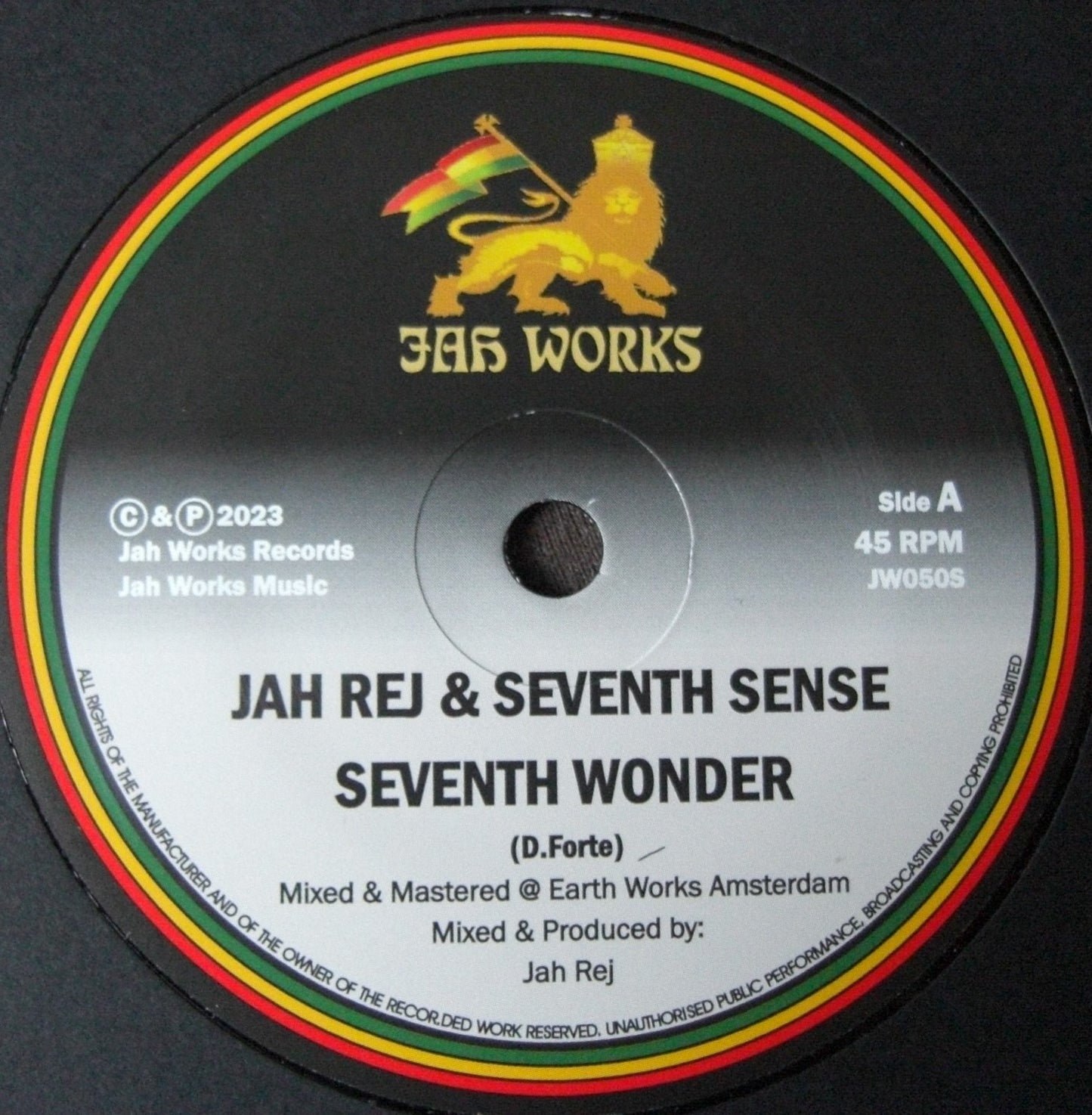 Jah Rej &amp; Seventh Sense - Séptima maravilla / Wonderfull Dub 7"