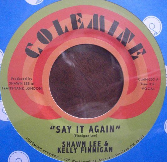 Shawn Lee & Kelly Finnigan - Say It Again / Harpsichord Rock Vinyl, 7" clear