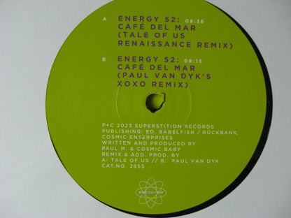 Energy 52 – Café Del Mar Vinyl, 12" Maxi (Tale Of Us/ Paul van Dyk)