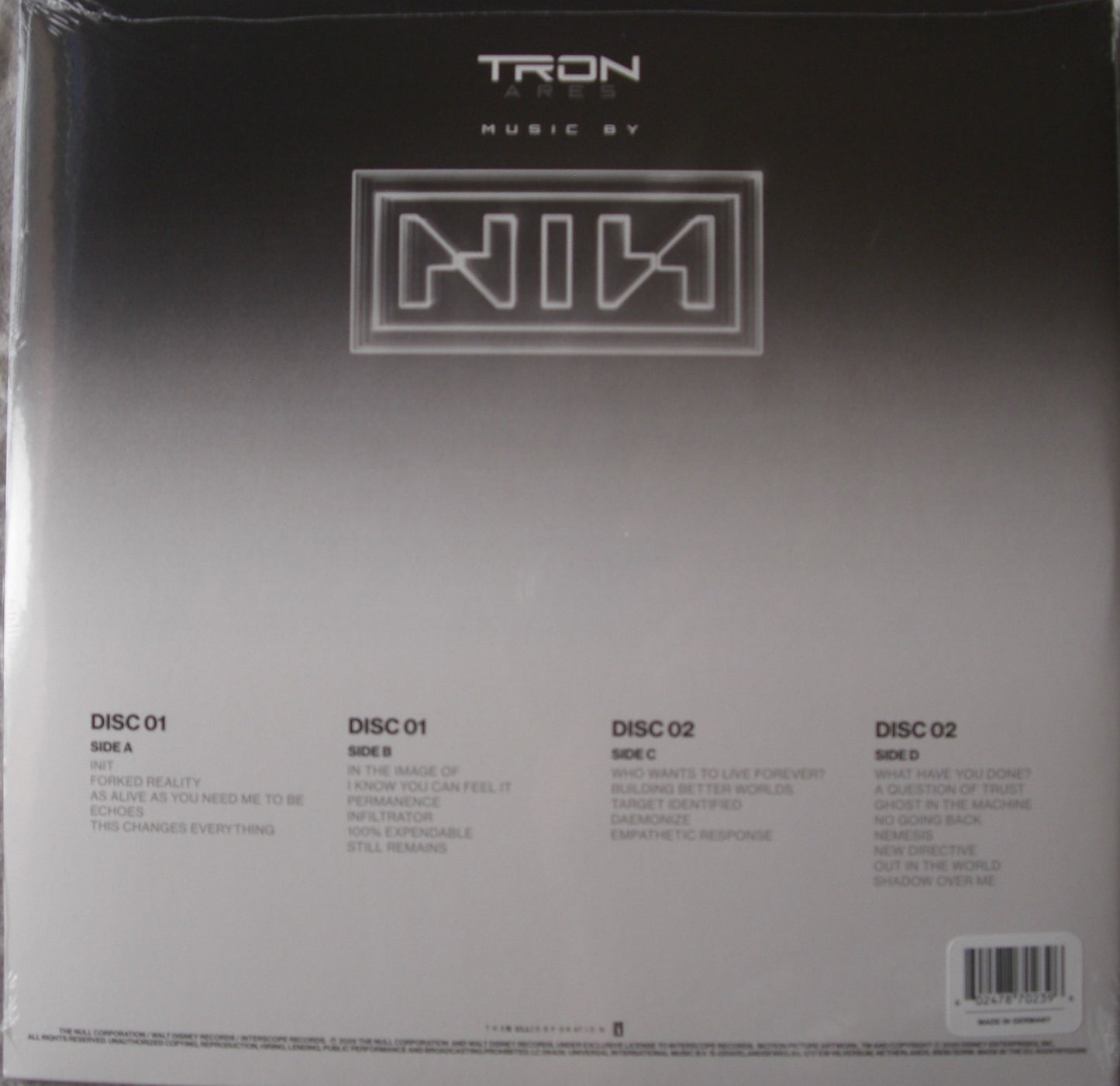 Nine Inch Nails - TRON: Ares (Original Motion Picture Soundtrack) 2x Vinyl, LP, Album, White
