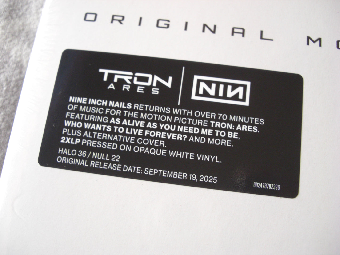 Nine Inch Nails - TRON: Ares (Original Motion Picture Soundtrack) 2x Vinyl, LP, Album, White