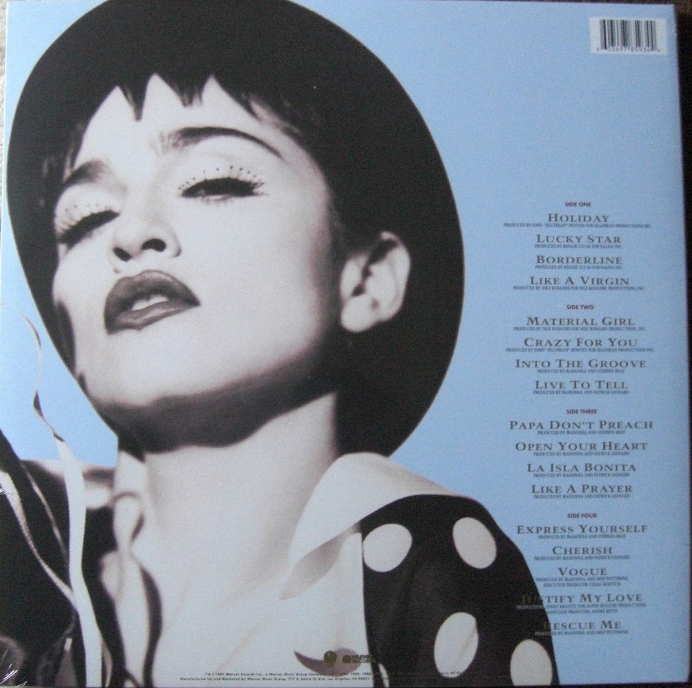 Madonna – The Immaculate Collection 2x Vinyl, LP Compilation