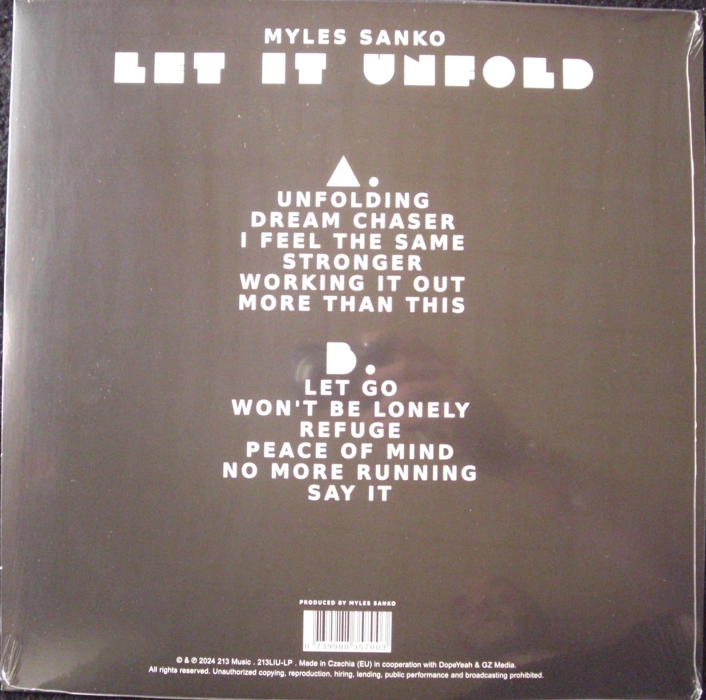 Myles Sanko – Let It Unfold Vinyl, LP, Album, Limited Edt white