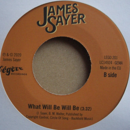 James Sayer – Givin' It All For Free / What Will Be Will Be Vinyl, 7"