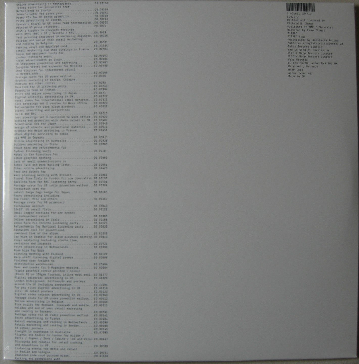 Aphex Twin – Syro 3x Vinyl, 12" Album