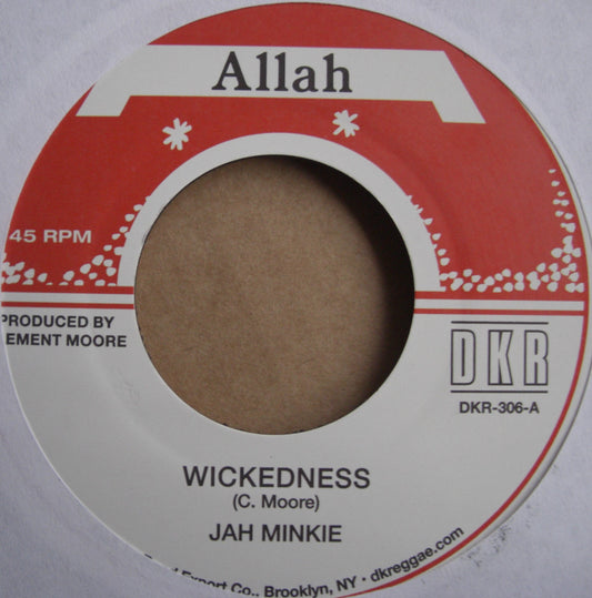 Jah Minkie – Wickedness Vinyl, 7", Repress