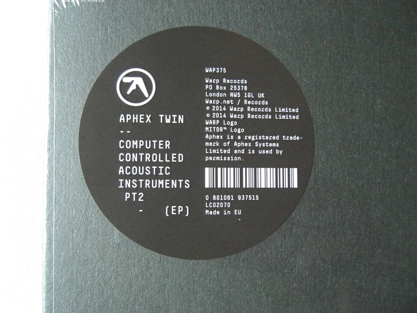 Aphex Twin – Computer Controlled Acoustic Instruments Pt2 (EP) Vinyl, 12"