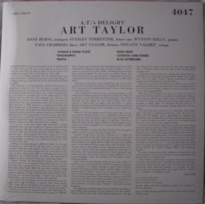 Art Taylor – A.T.’s Delight Vinyl, LP, Album, Reissue
