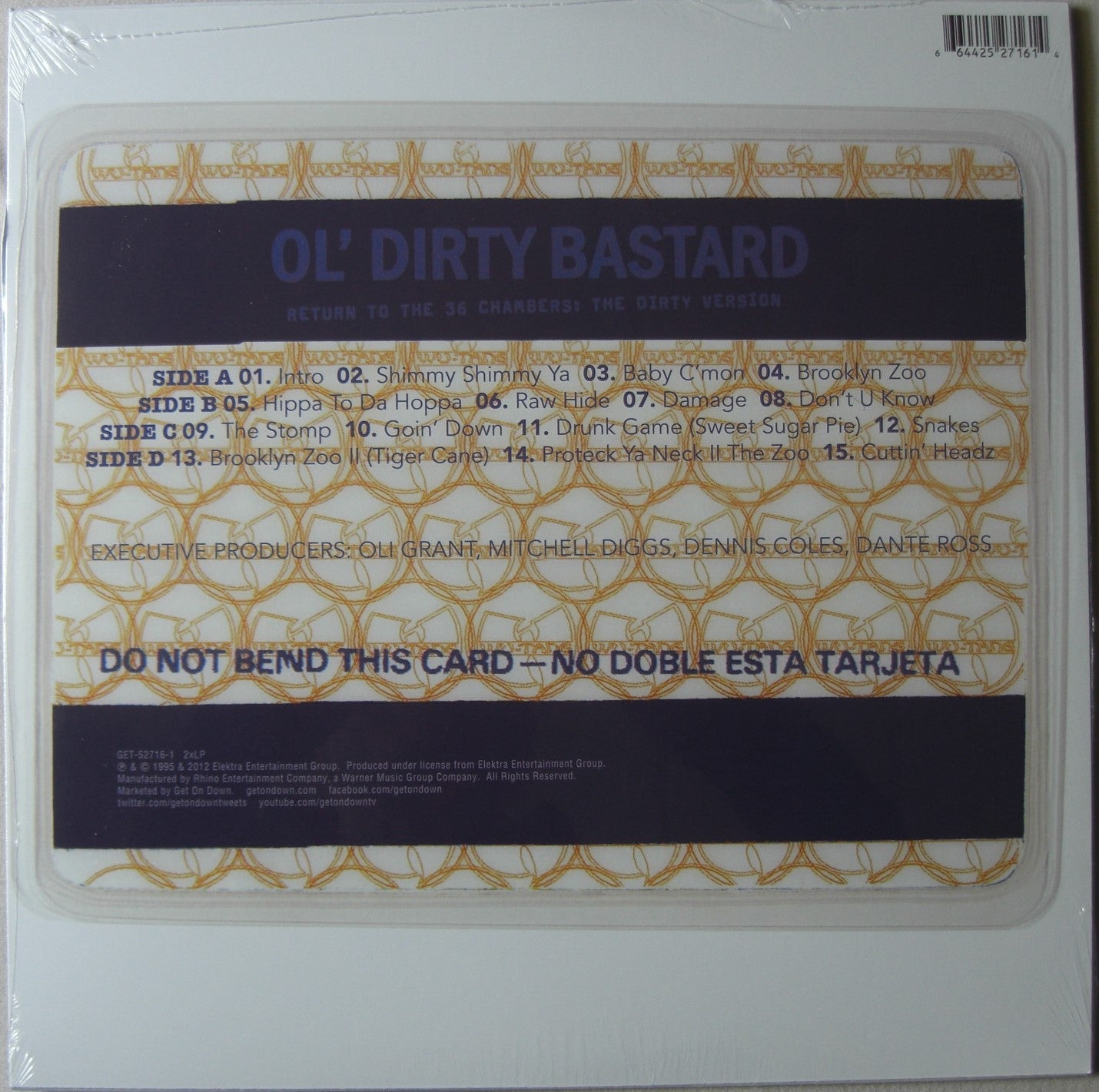 Ol' Dirty Bastard – Return To The 36 Chambers 2x Vinyl LP Album