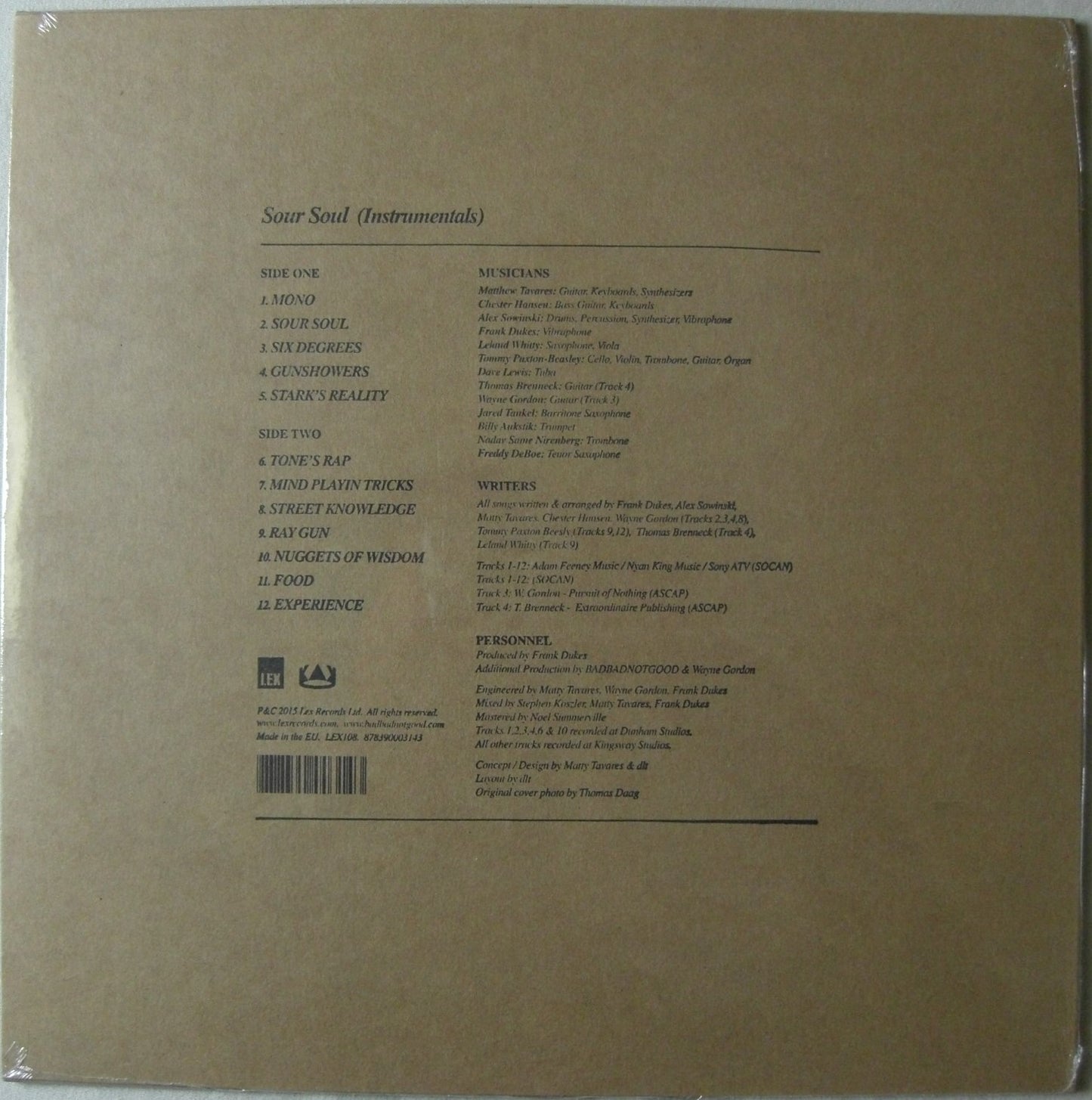 BadBadNotGood & Ghostface Killah – Sour Soul (Instrumentals) Vinyl, LP, Album Ltd Edt