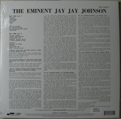 J. J. Johnson – The Eminent Jay Jay Johnson Volume 1 Vinyl, LP, Compilation