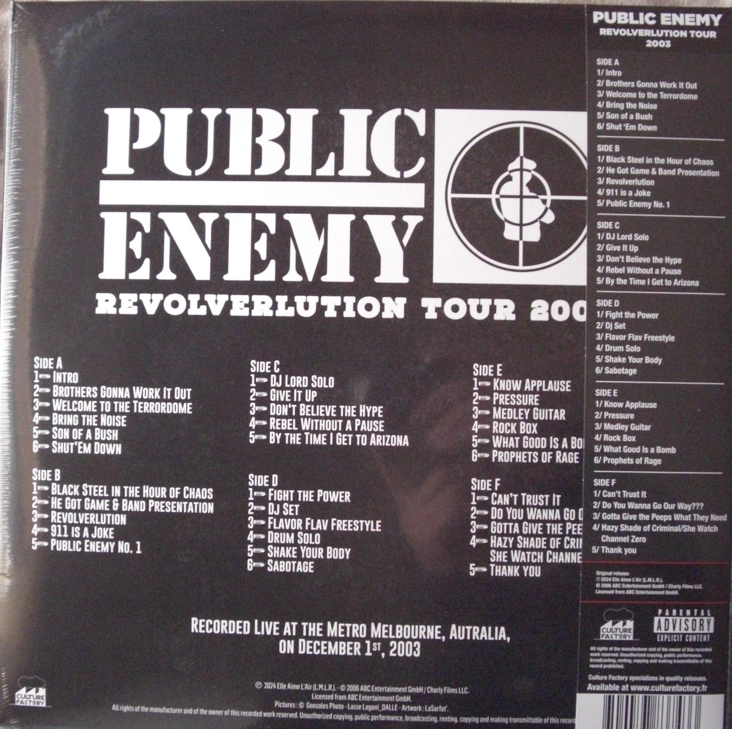 Public Enemy – Revolverlution Tour 2003 Vinyl, 3x LP, Deluxe Edt RSD 2024