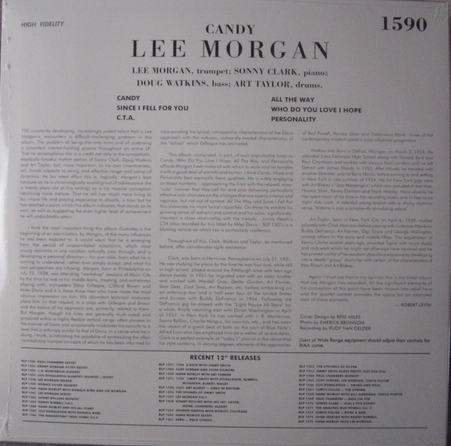 Lee Morgan – Candy Vinyl, LP, Album, Reissue