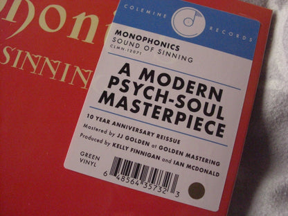 Monophonics – Sound Of Sinning Vinyl, LP, Album, Reissue green