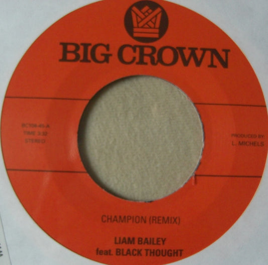 Liam Bailey – Champion (Remix) Vinyl, 7"