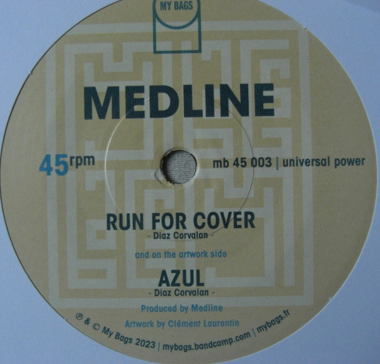 Medline – Run For Cover / Azul Vinyl, 7"