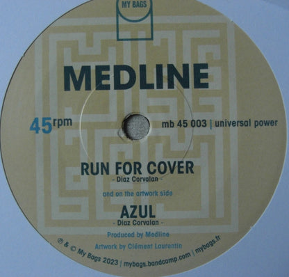 Medline – Run For Cover / Azul Vinyl, 7"