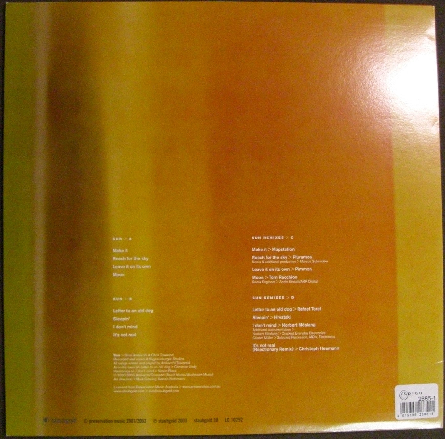 Sun – Sun 2 x Vinyl, LP Album DE 2003