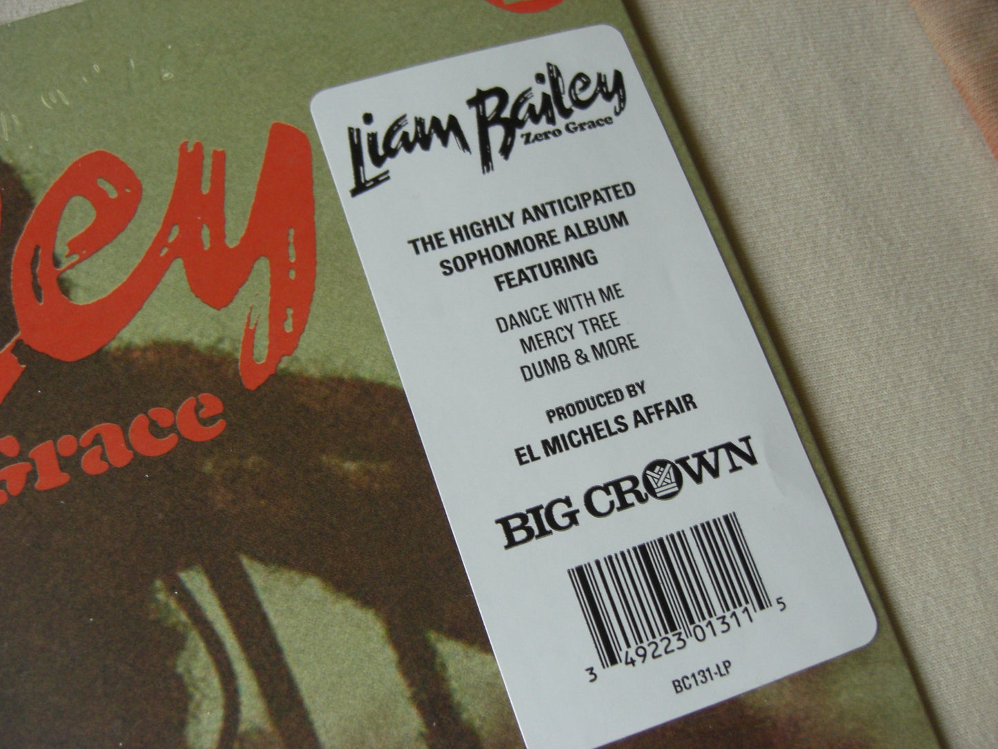 Liam Bailey – Zero Grace Vinyl, LP, Album black