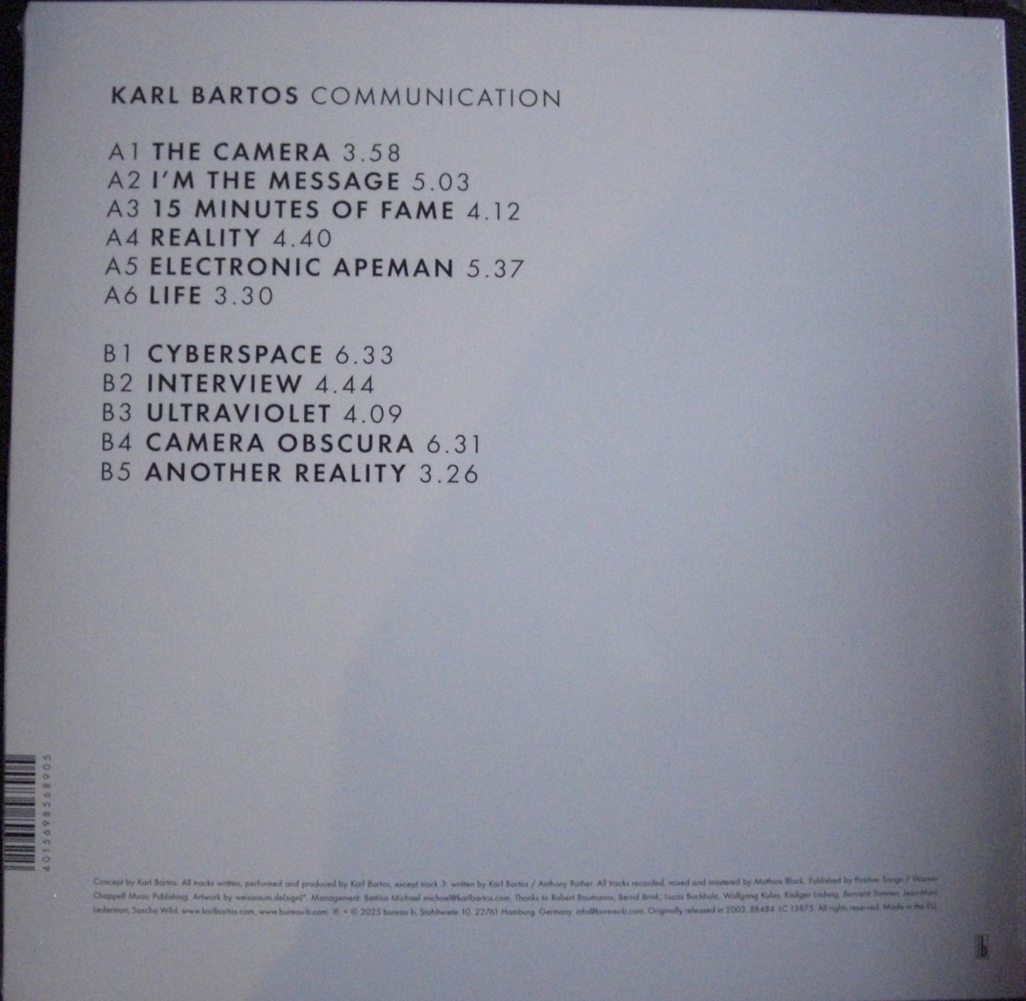 Karl Bartos – Communication Vinyl, LP, Album, Reissue