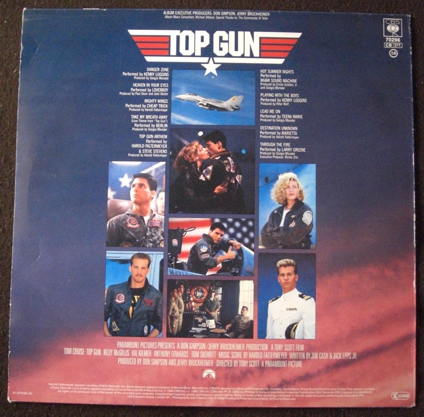 Various – Top Gun (Original Motion Picture Soundtrack) Vinyl, LP, Album 1986