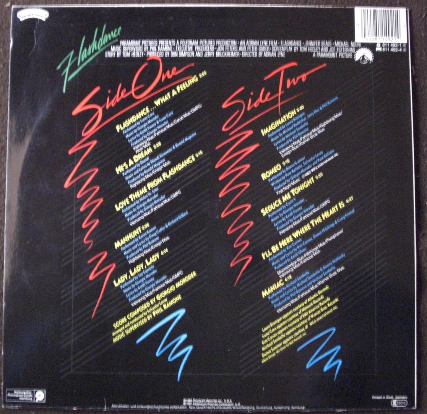 Various – Flashdance (Original Soundtrack) Vinyl, LP, Album 1983