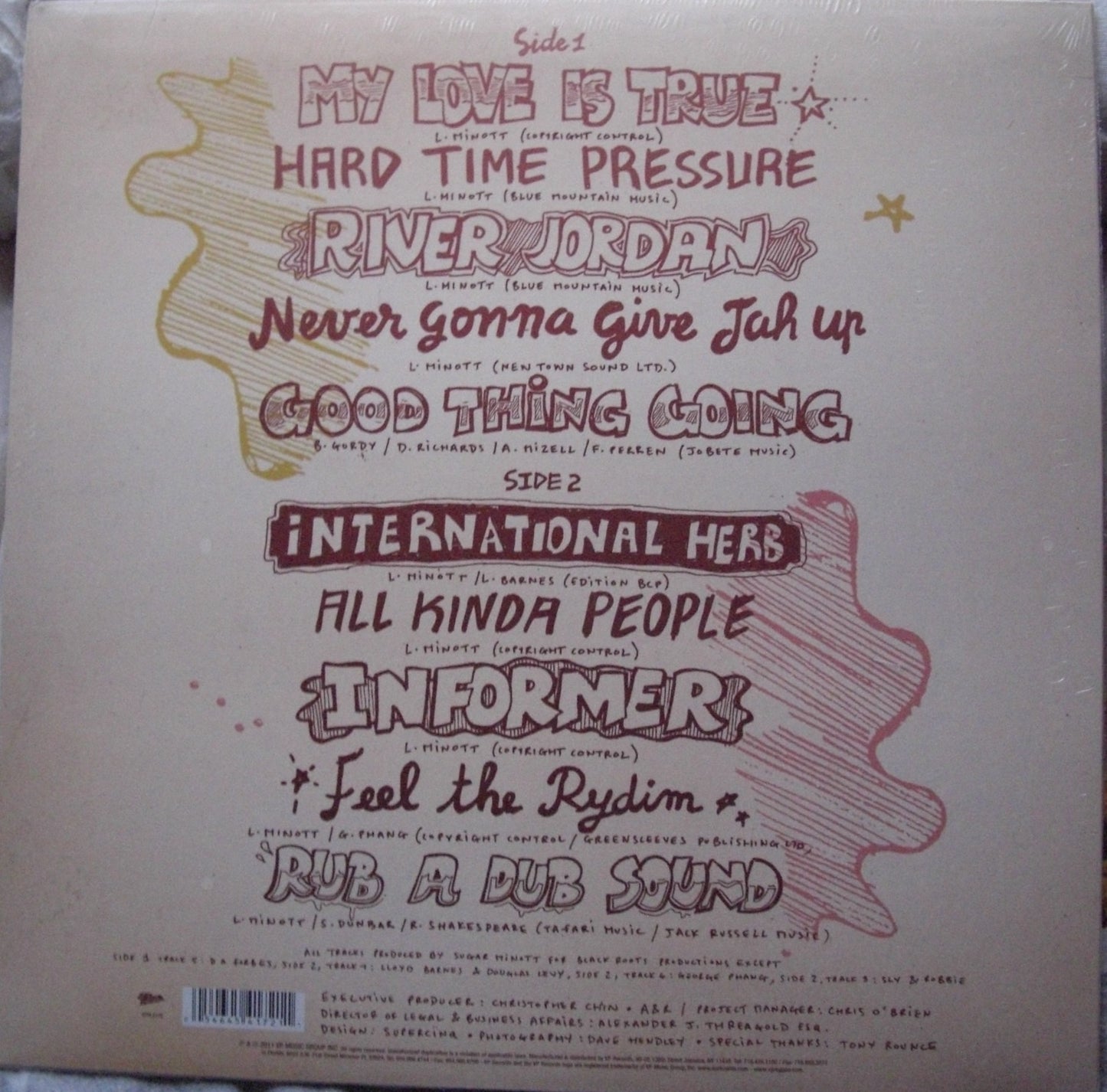 Sugar Minott – Hard Time Pressure Vinyl, LP, Compilation