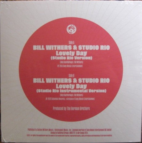 Bill Withers And Studio Rio – Lovely Day Vinyl, 7"