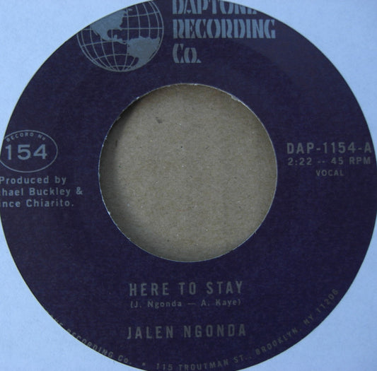 Jalen Ngonda – Here To Stay / If You Don't Want My Love 7"