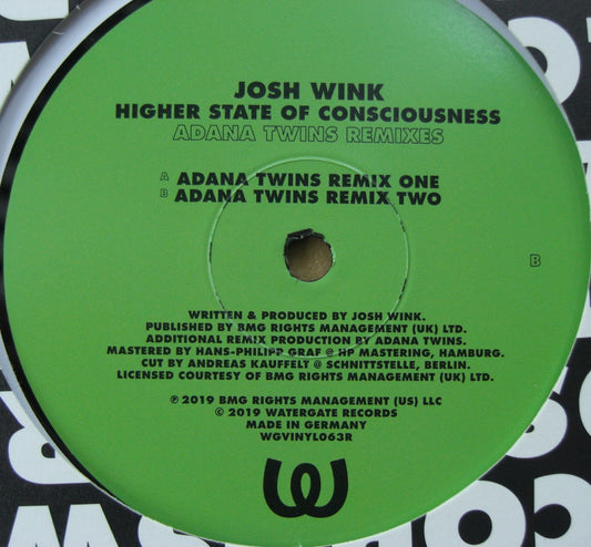 Josh Wink (Winx) – Higher State Of Conciousness Vinyl, 12" Single