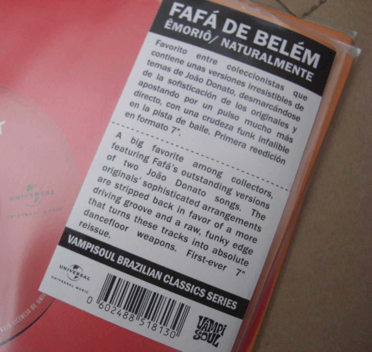Fafa De Belem - Emorio / Naturalmente Vinyl, 7", Reissue