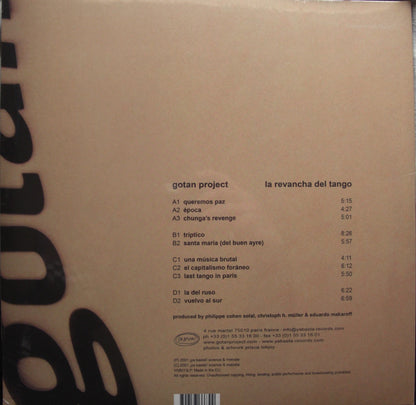Gotan Project – La Revancha Del Tango 2x Vinyl, LP, Album, Reissue