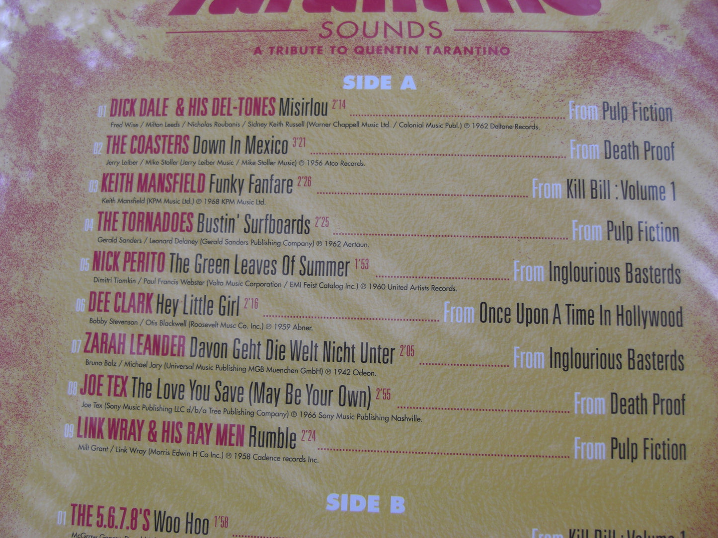 Varios – Tarantino Sounds - Un tributo a Quentin Tarantino Vinilo, LP, Compilación