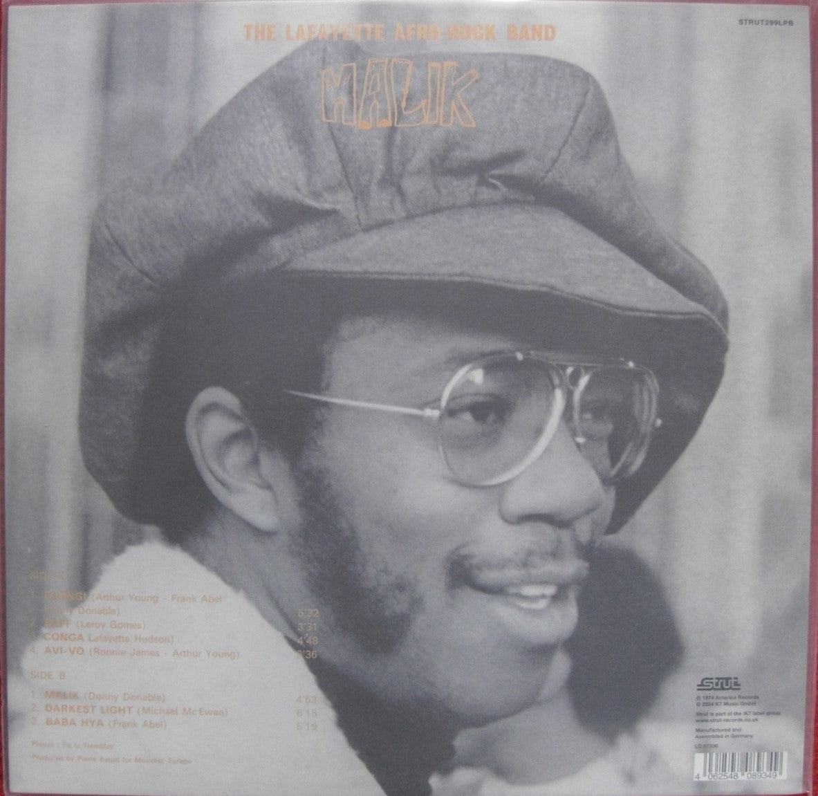 Lafayette Afro-Rock Band – Malik Vinilo, LP, Álbum negro