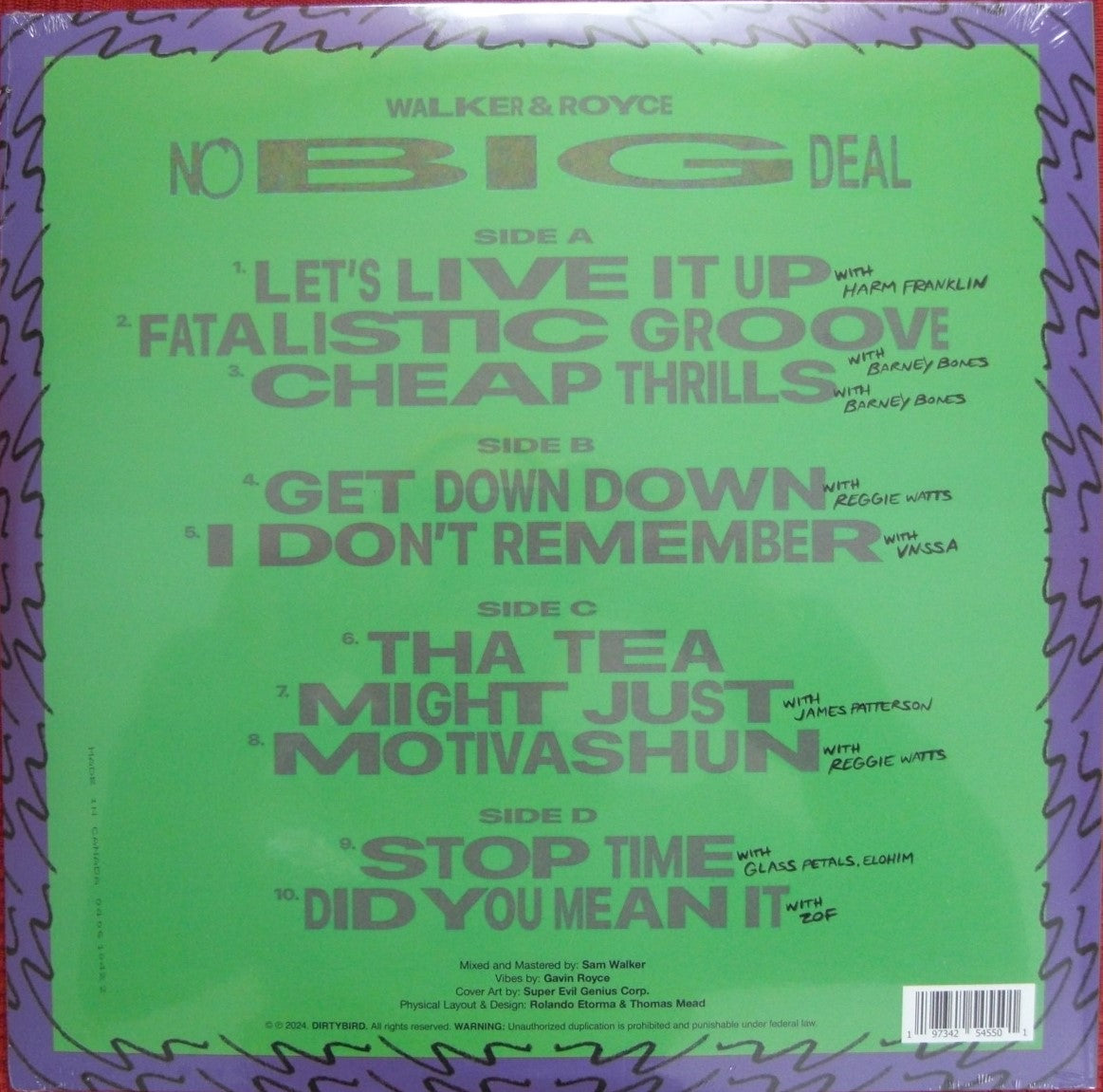 Walker &amp; Royce - No Big Deal 2x Álbum LP de vinilo