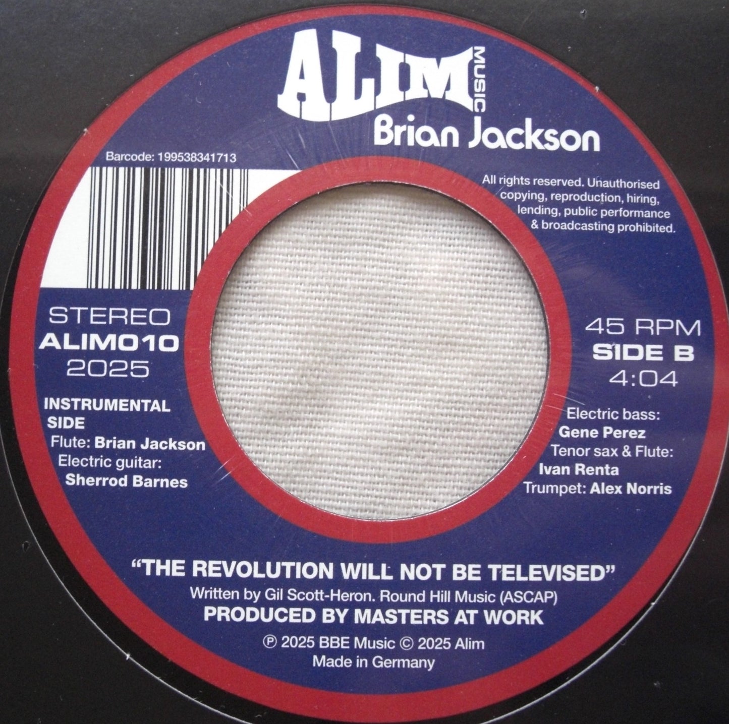 Brian Jackson - The Revolution Will Not Be Televised Vinyl, 7", Reissue
