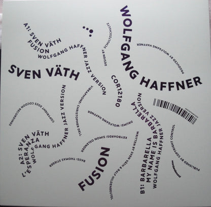Sven Väth x Wolfgang Haffner - Fusion/ L'Esperanza/ Barbarella (Wolfgang Haffner Jazz Versions) Vinyl, 12"