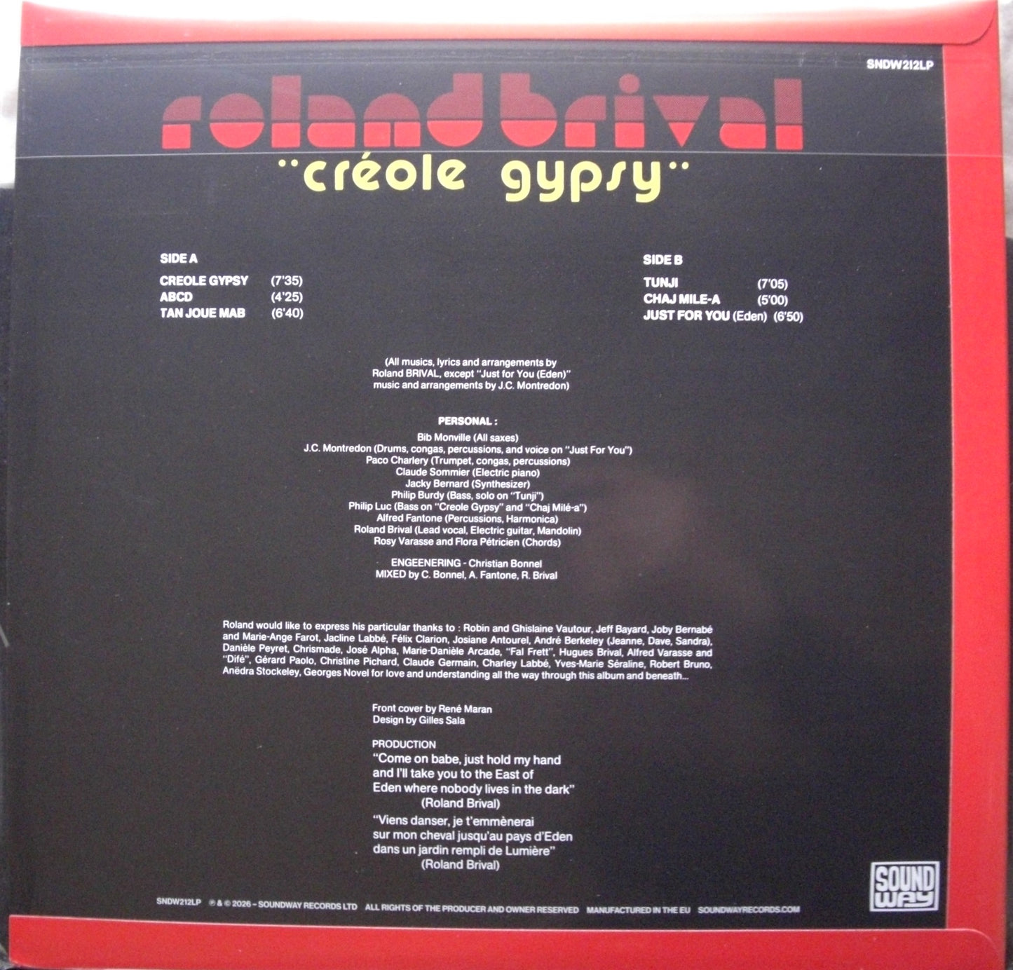 Roland Brival – Creole Gypsy Vinyl, LP, Album, Reissue