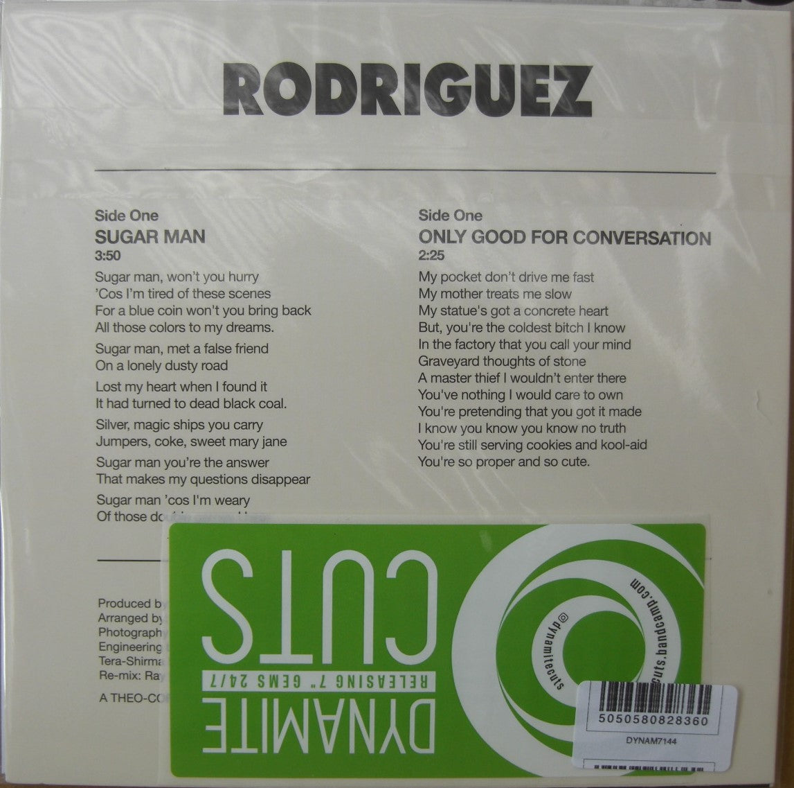 Sixto Rodriguez - Sugar Man / Only Good For Conversation Vinyl, 7"